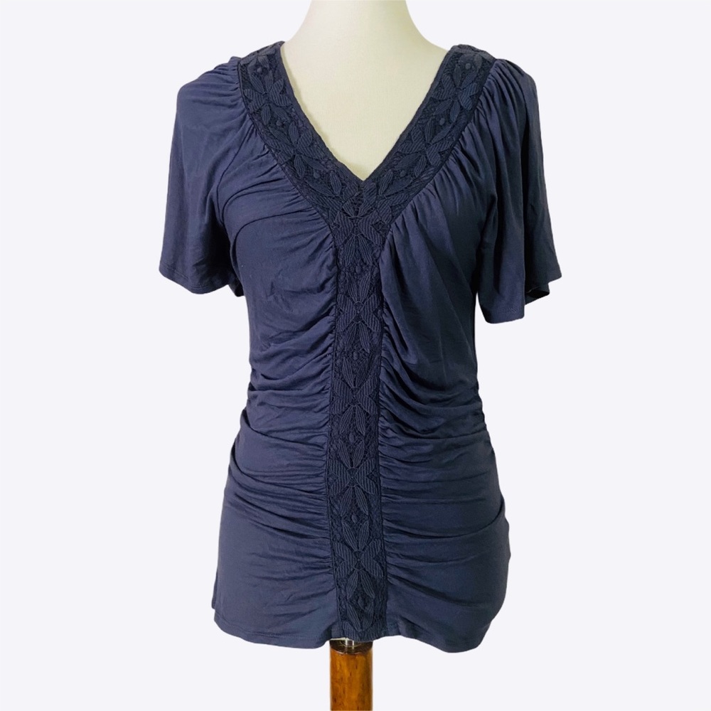 Antropologie Postmark V-Neck Ruched Top